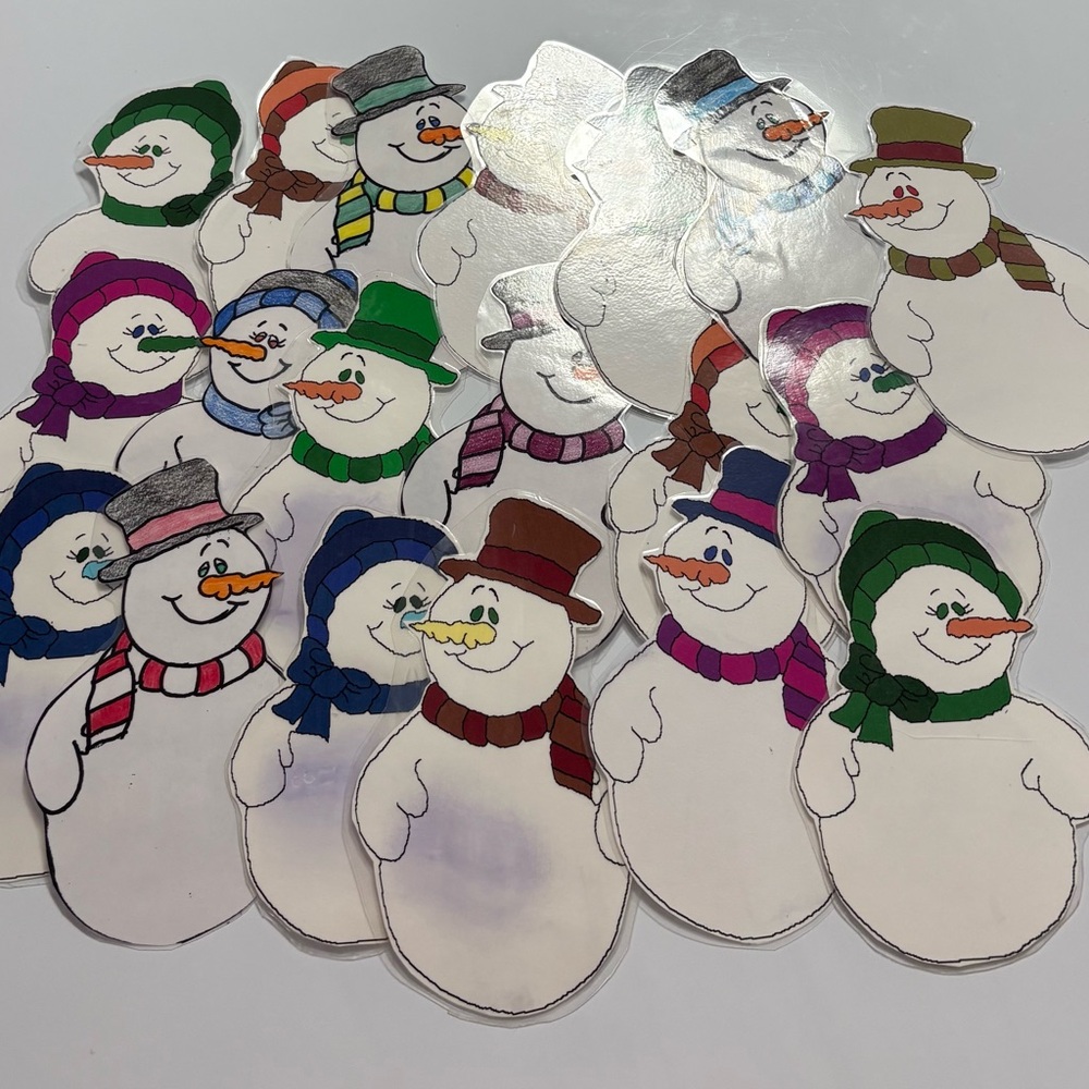 Festive Snowman name tag-